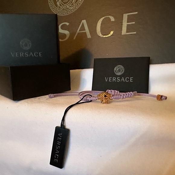 Versace Medusa head string bracelet NEW (AUTHENTIC) - Picture 8 of 11